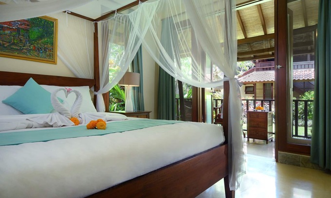 Penestanan Villa | Double Bedroom with balcony, Exotic blend Javanese & Balinese style villa
