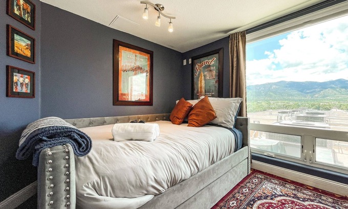 Central Colorado Springs Apartment | Downtown Penthouse Rooftop Hot Tub MTN viewsn