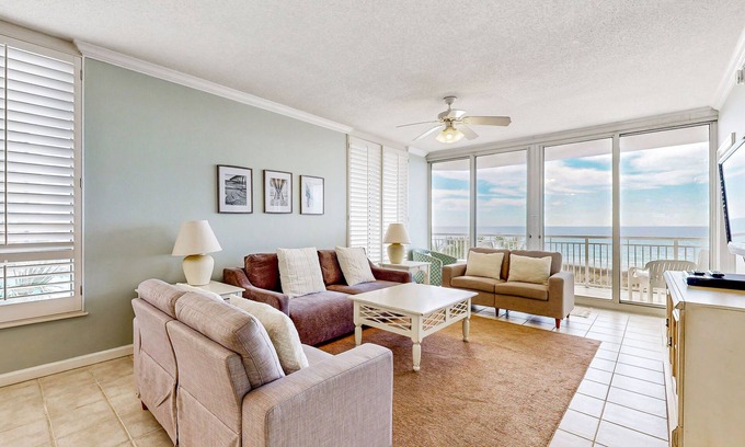 Navarre Beach Condo | Dreamy Navarre Getaway w/Shared Pool/Hot Tub, Corner Location & Private Balcony