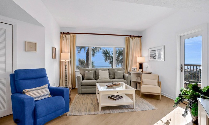 Fernandina Beach Condo | Dual Suites & Ocean Views at Sandcastles Villas | Pool, 2 Balconies & Golf