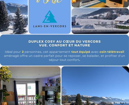 Lans-en-Vercors Apartment | Duplex Cosy : Moderne, Fonctionnel et Confortable