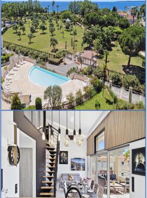 Golfe Juan Apartment | DUPLEX VILLA LES PINS 89m2 et terrasse 30m2