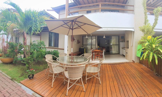 Itacimirim House | Duplex Village in Itacimirim - Brand new, 3 bedrooms-pool-churraqueira-park