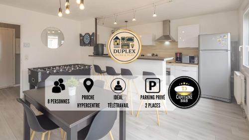 Troyes Apartment | Duplex Work & Play - Proche Hypercentre