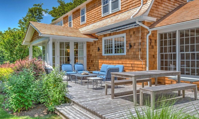 Village of East Hampton House | East Hampton Classic Shingle Style, South of the Highway with Heated Gunite.