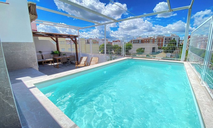 Nervion House | Elegant 4-Story Home with Private Pool in Nervión close to metro