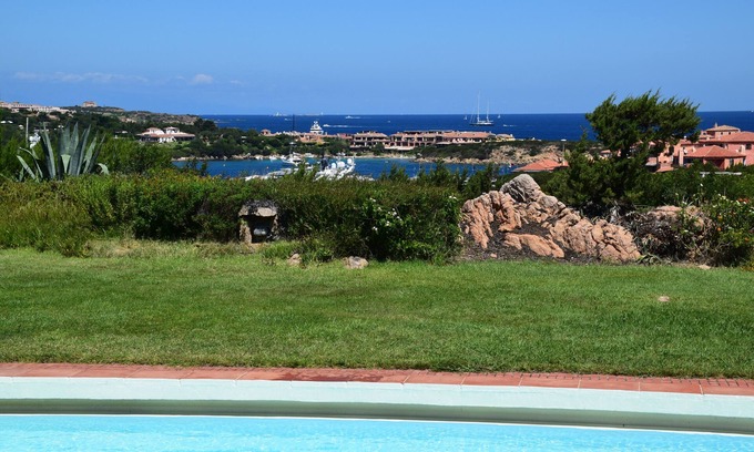 Porto Cervo Apartment | Elegant apartment with swimming pool and beautiful view of the harbor.