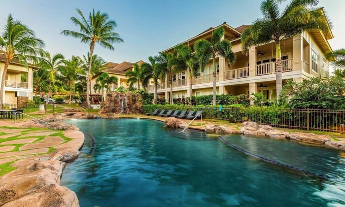 Poipu Villa | Elegant Poolside Penthouse l Private Elevator