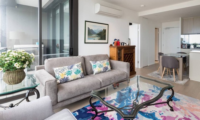 Docklands Apartment | Elevated Waterfront Stay with Indoor Pool and Views
