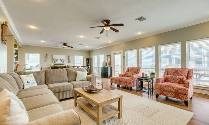 Beachside Village House | Elevator, 2nd row Gulf views, Fenced Yard, 2 Covered Decks & More