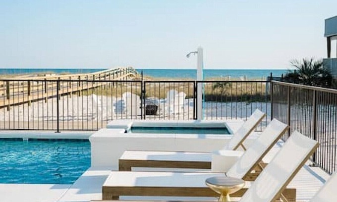 Orange Beach House | Elevator to every floor - private beach - private pool - sleeps 18