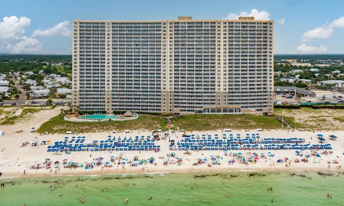 Panama City Beach Condo | EMERALD BEACH RESORT! 3 AWESOME POOLS KIDS LOVE IT HERE!STAR BUCKS ON SITE