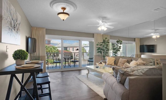 Avalon Beach Estates Condo | Emerald Coast 1 Bedroom Beachside Condo with seasonal beach chairs & umbrella