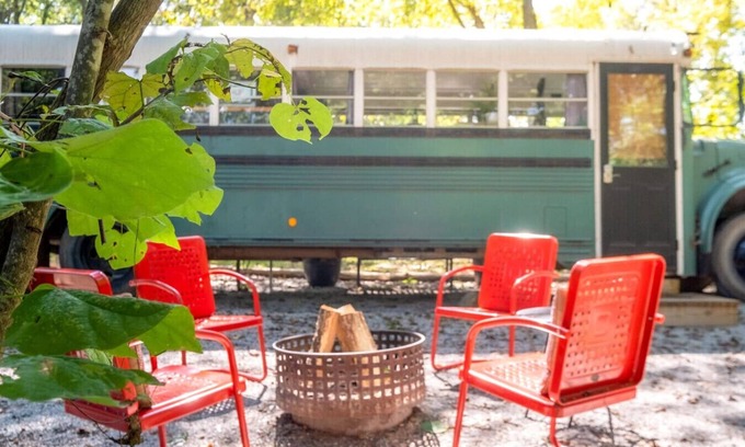 Newnata Cabin | Emerald Gypsy Skoolie. a Quirky Chic School Bus