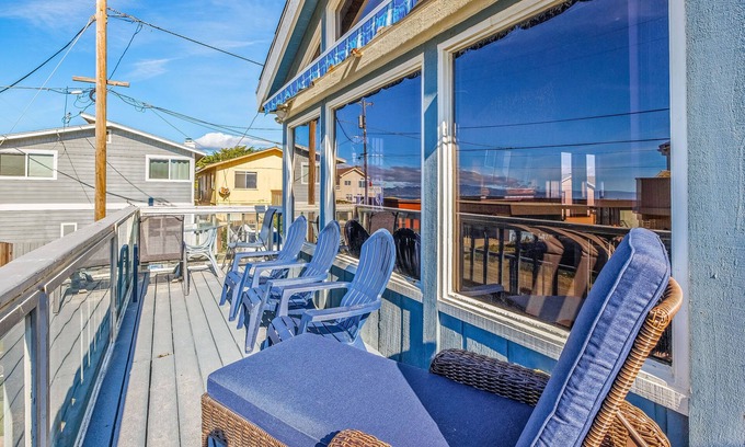 Oceano House | Enchanting home near the beach with ocean view, inviting patio & deck, fireplace