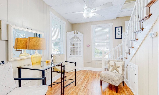 Ocean City House | Enchanting home with enclosed yard, patio, grill, hammock, & washer/dryer