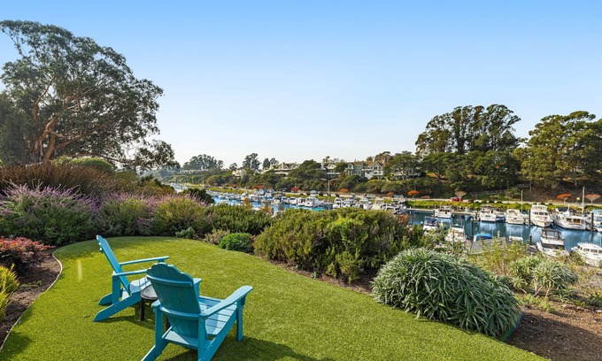 Eastside Santa Cruz House | Enchanting waterfront home with hot tub, patio, & great harbor views