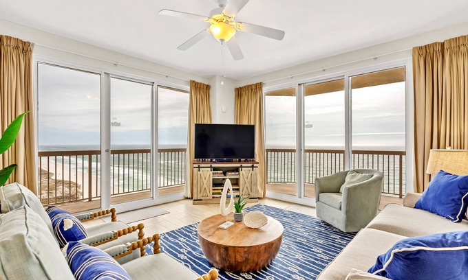 Panama City Beach Condo | ENDLESS GULF VIEWS WITH WRAPAROUND BALCONY!
