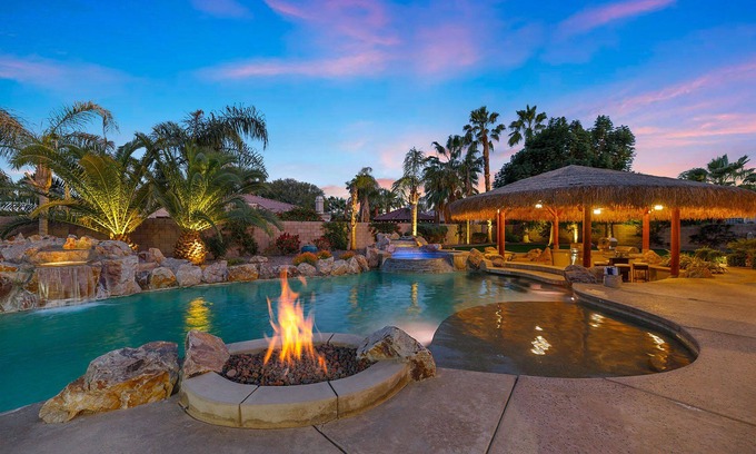 Desert River Estates House | 'Endless Summer' Swim up bar & waterslide!