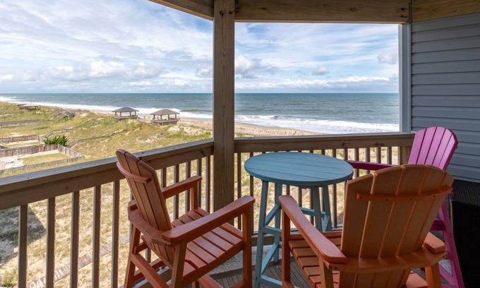 Kill Devil Hills Condo | Enjoy Ocean Views and the Sound of Waves at Balcony Beach at Sea Oats