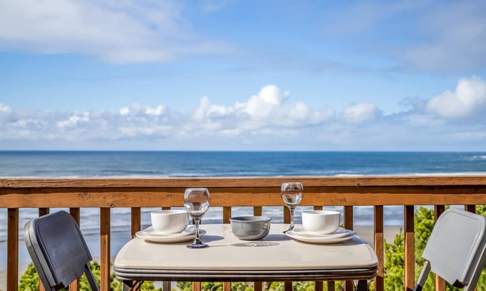 Newport House | Enjoy Sweeping Beach Views from the Huge Deck on this Oceanfront home!