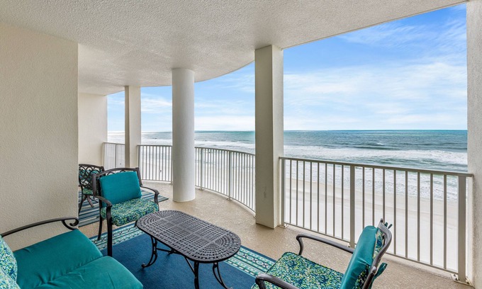 Long Beach Condo | Enormous Balcony in Ocean Ritz 1002 w/Gulf Front King Master!