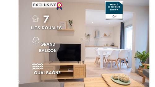 Saint-Rambert Apartment | "Envie Lyonnaise" Location - 14 personnes - Terrasse - WIFI fibre optic