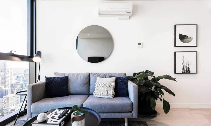 Melbourne Central Business District Apartment | EQ Tower Apartment with View of City Skyline
