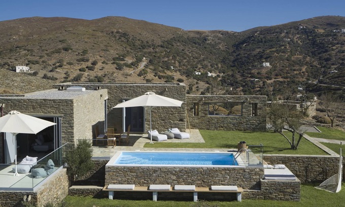 Andros House | Escape to Elegance: Heliades Suite – Idyllic Getaway in Andros, pool, 2-bedrooms