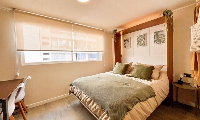 Downtown Santiago Apartment | Estudio Santa Elvira | Home Office Laundry Wifi