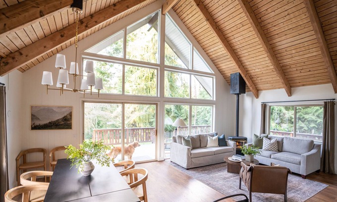 Sudden Valley Cabin | Evergreen Escape | A-Frame, Large Lot, Media Room