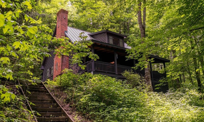 Zionville Cabin | Evergreen Escape - Pet Friendly Forest Cabin with Hot Tub!