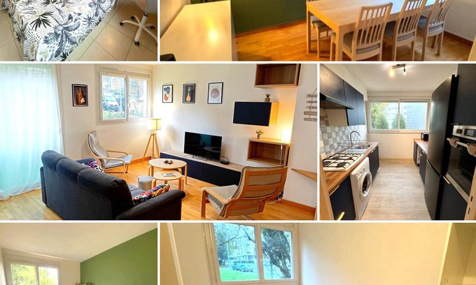 Cholet Apartment | Excalibur: 4 Bedrooms - Puy du fou - near train station