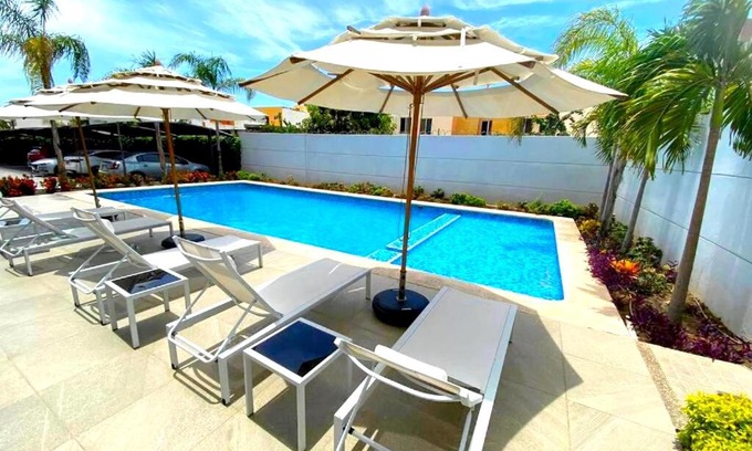 Villa Marina Apartment | Excelente Departamento con Alberca cerca de Playa - Residencial Coto Mareta I