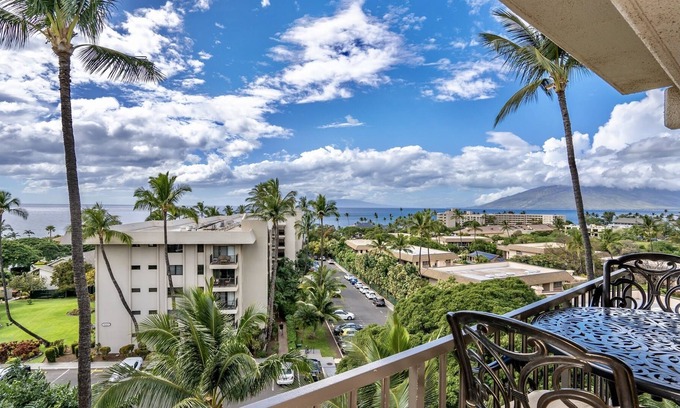 Kihei Condo | Exceptional 180° Panoramic Ocean View Corner Unit Across From Kamaole II Beach!