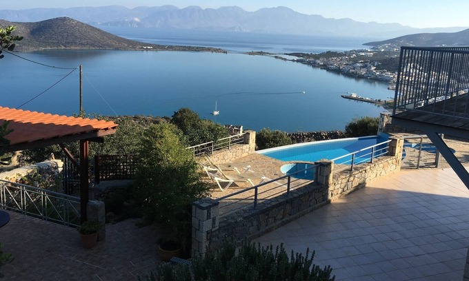Elounda Villa | Exceptional Sea Views, heated pool, family friendly, private villa