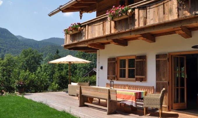 Riedlern House | Exclusive country house, modern with old wood in chalet style, sauna and terrace