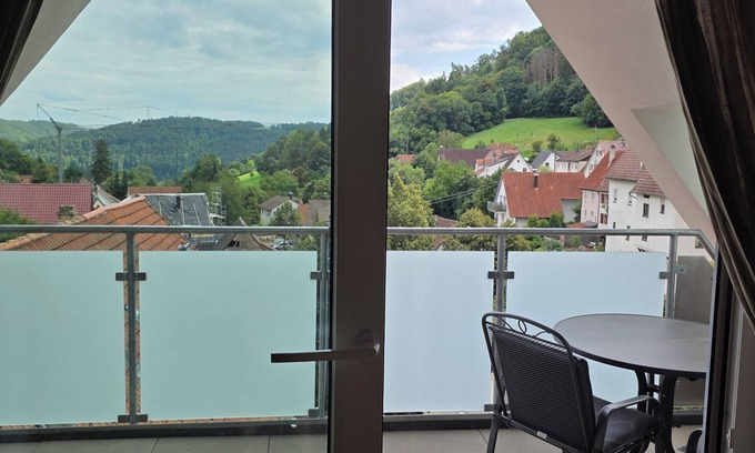 Rexingen Apartment | Exclusive penthouse in the forest village, whirlpool, great view & comfort