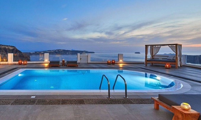 Santorini Villa | Exclusive Santorini Villa | Villa Aetheria| 2 Bedrooms | Private Pool & Hot Tub.