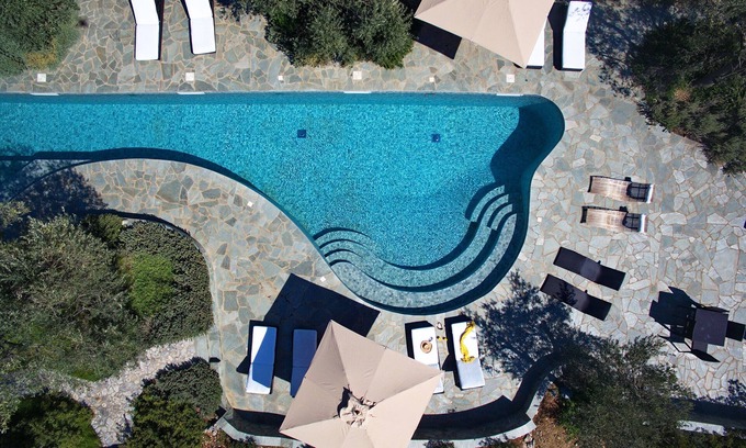 Votsi Villa | Exclusive sea-view Villa. Amazing pool, private chef, trips in the Marine Park