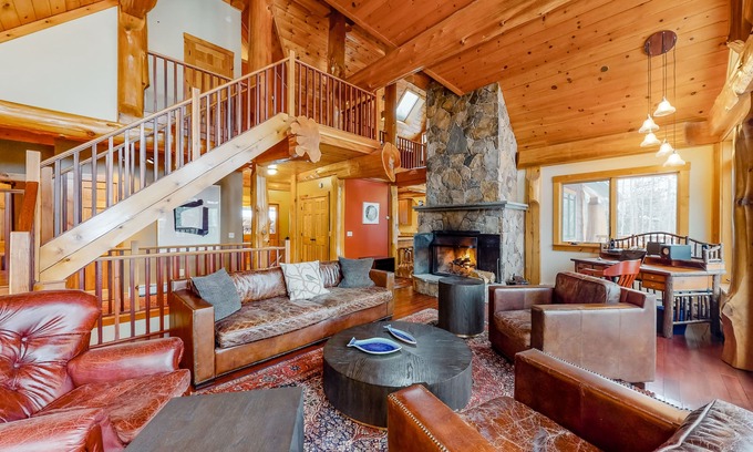 Carrabassett Valley House | Expansive Getaway with Mountain Views, Hot Tub, Home Theater & Game Room