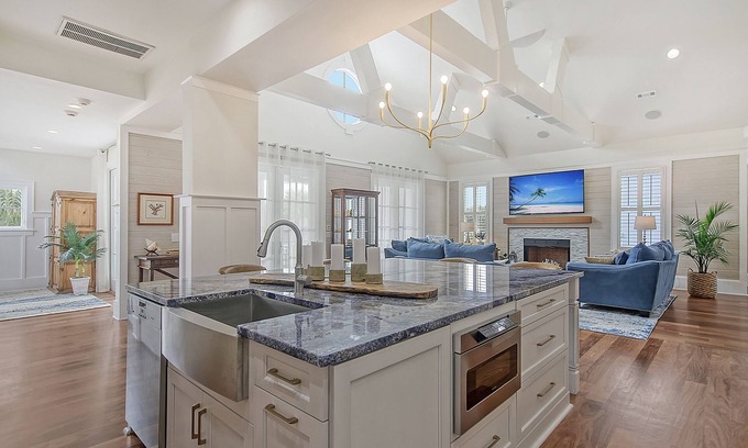Isle of Palms House | Expansive spaces; NEW renovated gourmet kitchen, elevator, private pool