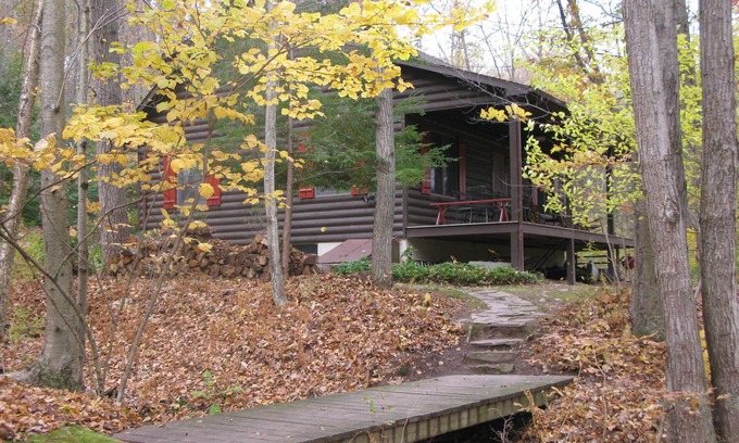 Beach Lake Cabin | Experience Delaware Riverfront cabin nestled in the woods, Pet/Family Friendly
