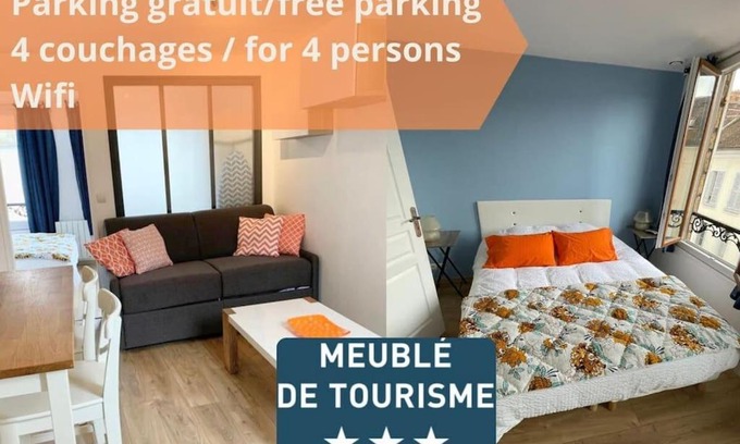 Avon Apartment | F2 calme, Château, Grand Parquet, Fôret