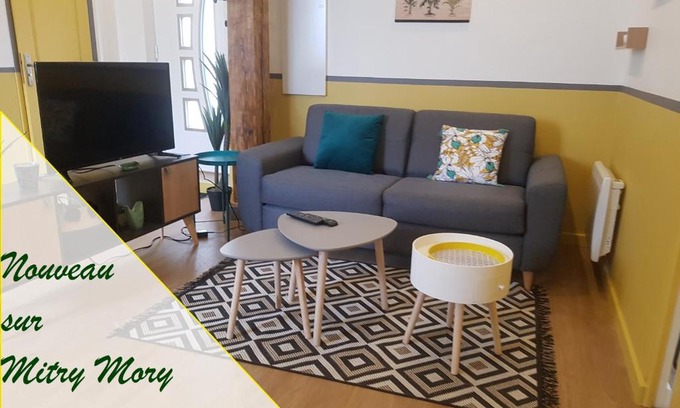 Mitry-Mory Apartment | F3 l'escale Conviviale - Villepinte Aéroport CDG - Parc Astérix - Paris