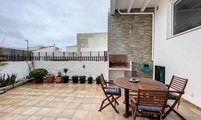 Fornells Apartment | F96. Ground floor with wonderful patio and A/C