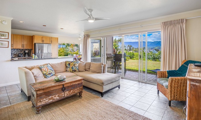 Princeville Condo | Fabulous condo with views at Pali Ke Kua, shared hot tub & pool, WiFi, balcony