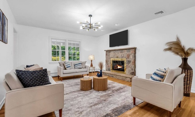 Airmont House | Fall Family Oasis | Fireplace, Theater, and Games