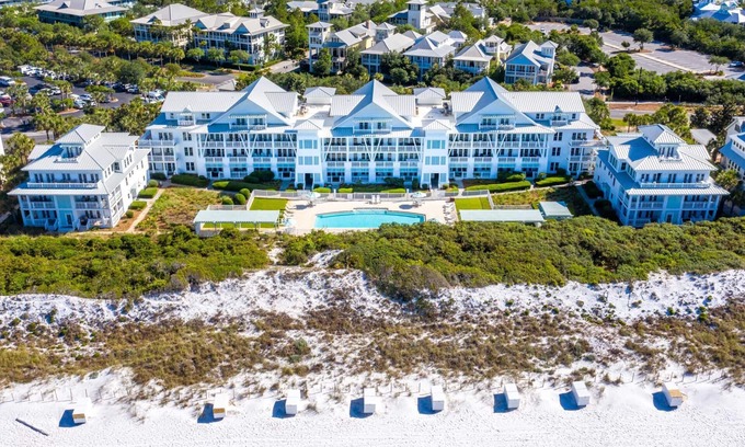 Gulf District Condo | Fall Getaways Available! Beachside 10 - Beachfront In Watercolor! Gulf Views! 3 Adult Bikes!