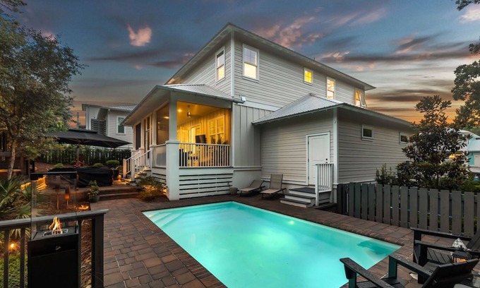 Gulfview Heights House | Fall Getaways Available! Private Pool! 4 Adult Bikes! 30A Beaches! Outdoor Fireplace!